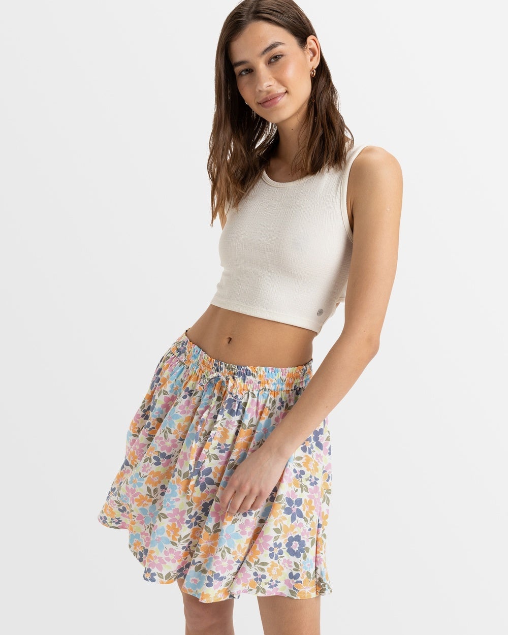 Roxy - Womens Magic Dunes Ephemere Mini Skirt - Skirts (PAPAYA EPHEMERE APPAREL) Womens Magic Dunes Ephemere Mini Skirt