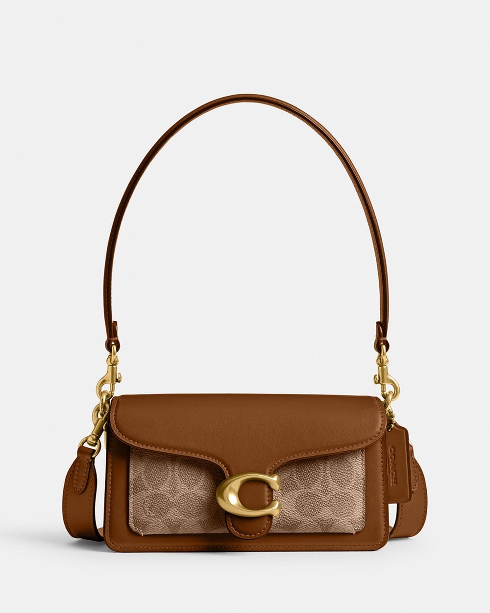 Coach - Coated Canvas Signature Tabby Shoulder Bag 20 Refresh - Handbags (Tan Brown) Coated Canvas Signature Tabby Shoulder Bag 20 Refresh