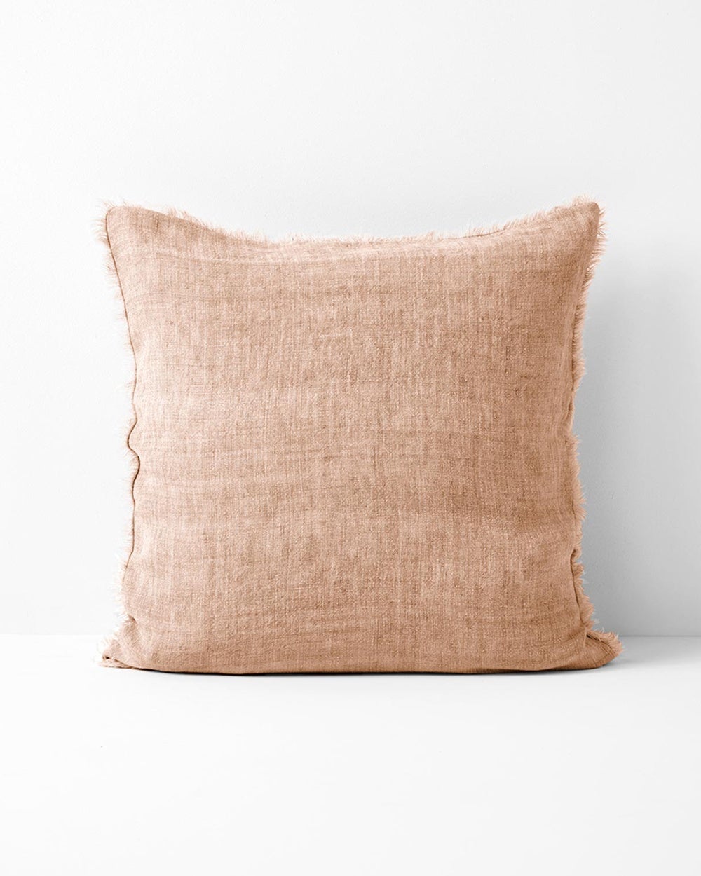 Aura Home - Vintage Linen Fringe Cushion - Home (Pink) Vintage Linen Fringe Cushion