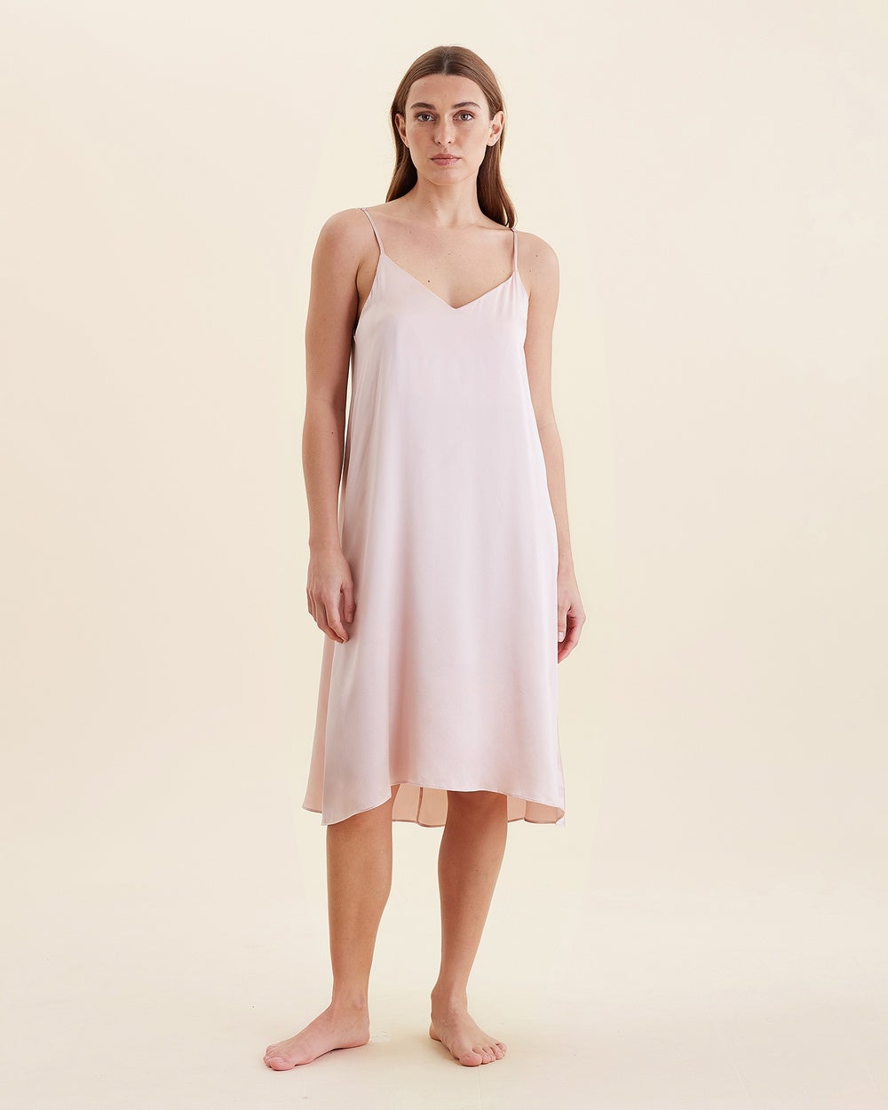 Papinelle - Audrey Washable Silk Slip Nightie - Sleepwear (Papinelle Pink) Audrey Washable Silk Slip Nightie