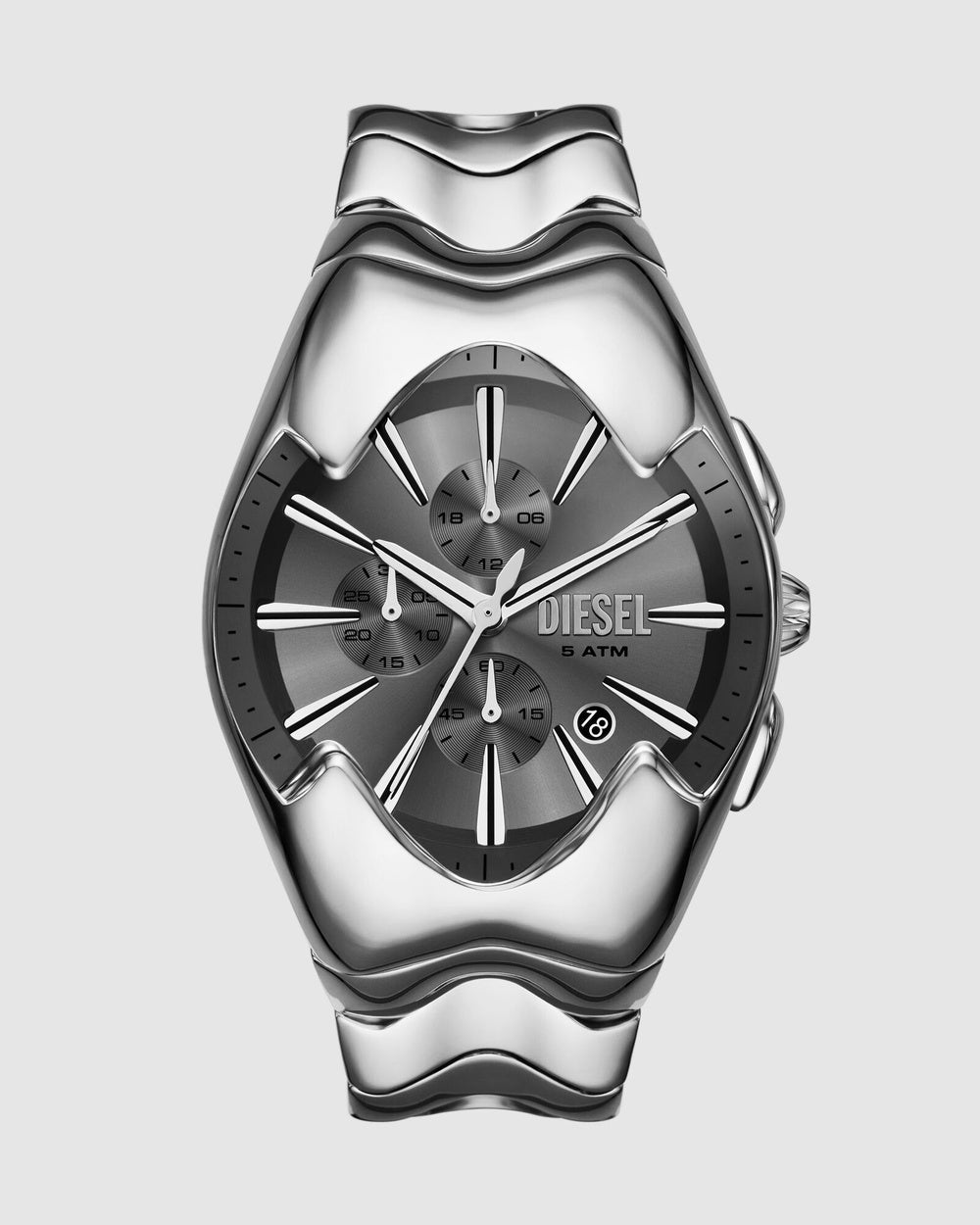 Diesel - Mercurial Silver Tone Chronograph Watch - Watches (Silver-Tone) Mercurial Silver Tone Chronograph Watch