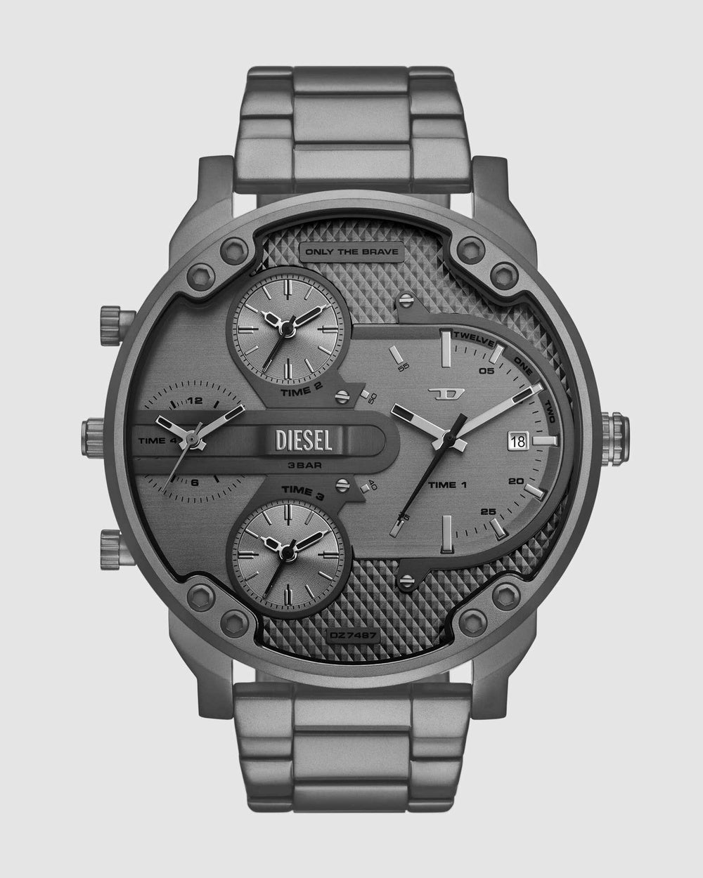 Diesel - Mr. Daddy Slim Gray Analogue Watch - Watches (Grey) Mr. Daddy Slim Gray Analogue Watch