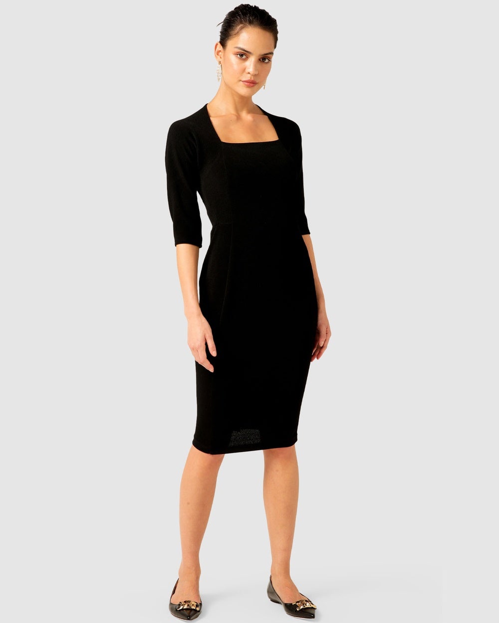 SACHA DRAKE - Iris 3 4 Sleeve Dress - Dresses (Black) Iris 3-4 Sleeve Dress