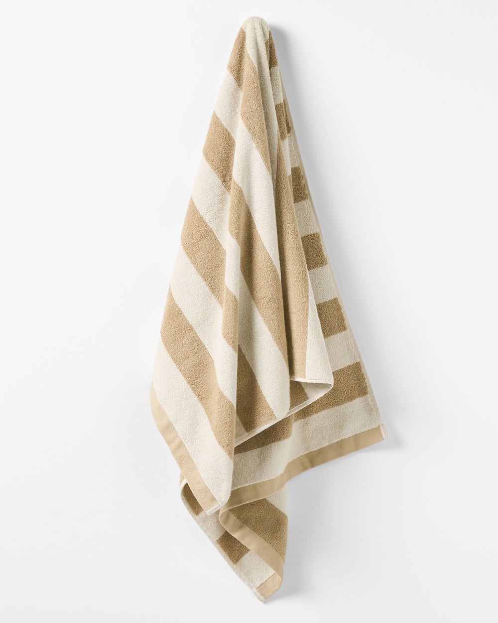 Aura Home - Riviera Stripe Bath Towel - Bathroom (Caramel) Riviera Stripe Bath Towel