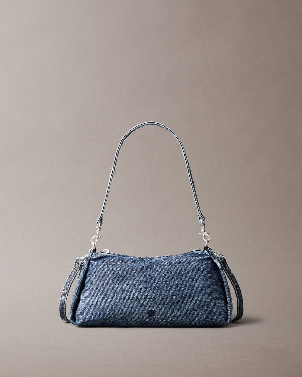 Calvin Klein - Small Denim Shoulder Bag - Bags (DENIM) Small Denim Shoulder Bag