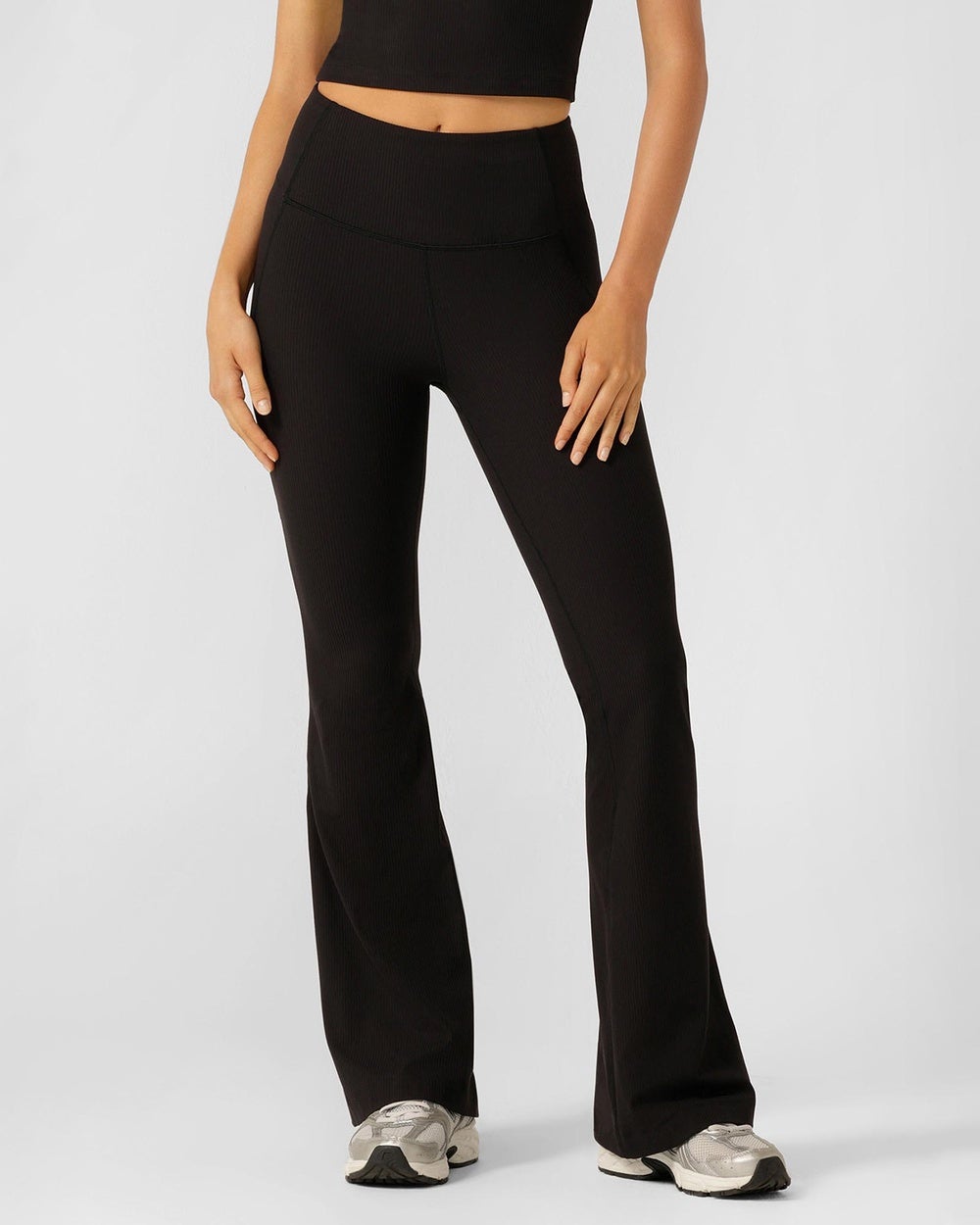 Lorna Jane - Irresistable Rib Flared Leggings - Leggings (Black) Irresistable Rib Flared Leggings