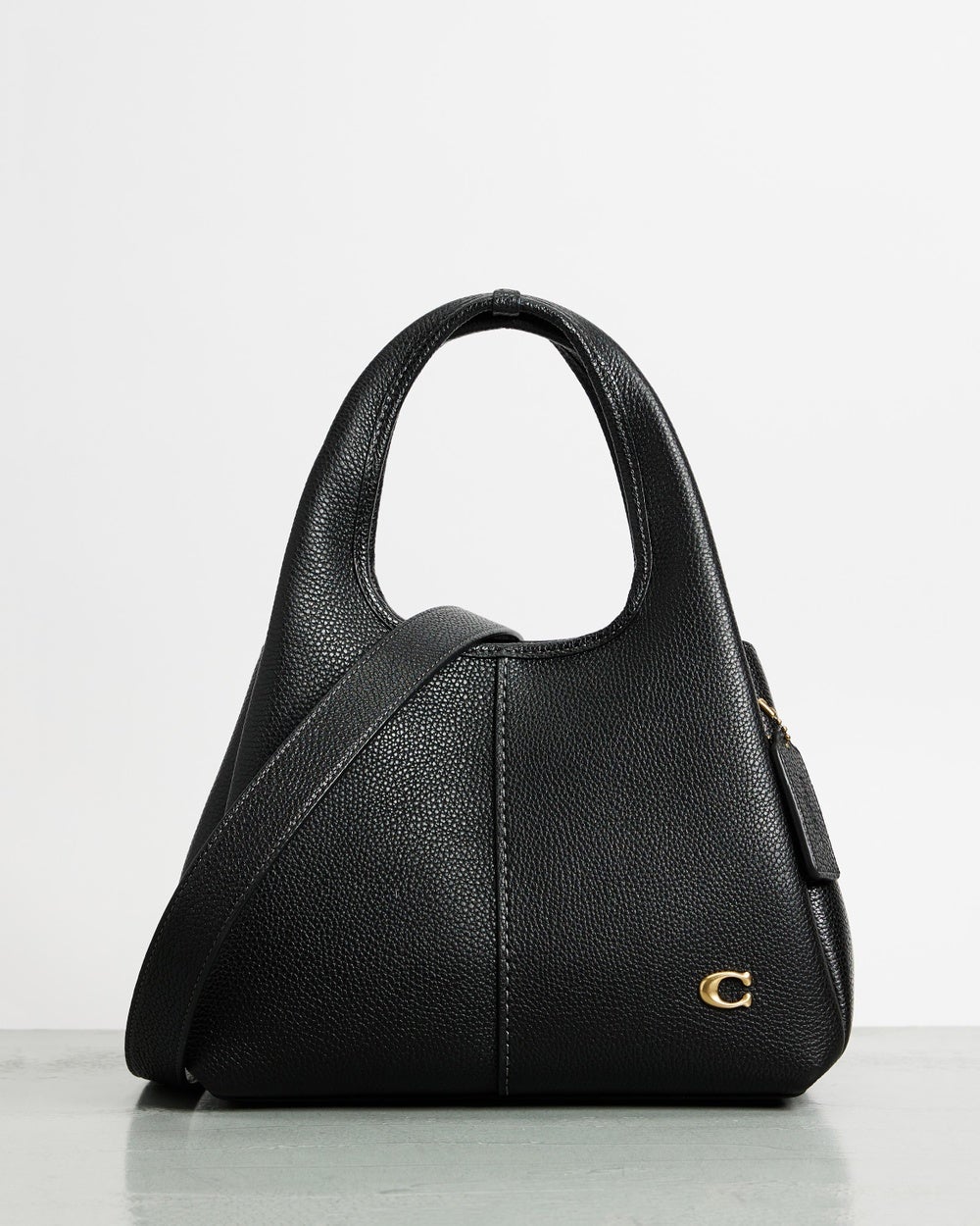 Coach - Polished Pebble Leather Lana Shoulder Bag 23 - Handbags (Black) Polished Pebble Leather Lana Shoulder Bag 23