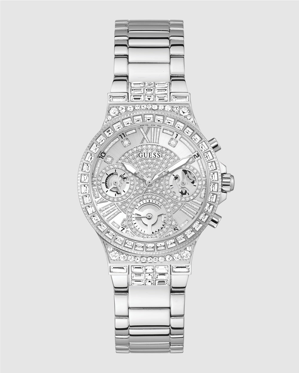 GUESS - Guess Moonlight Silver Tone - Watches (Silver) Guess Moonlight Silver Tone