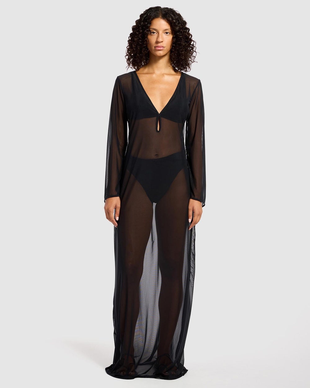 JETS - Mesh Coverup - Swimwear (Black) Mesh Coverup