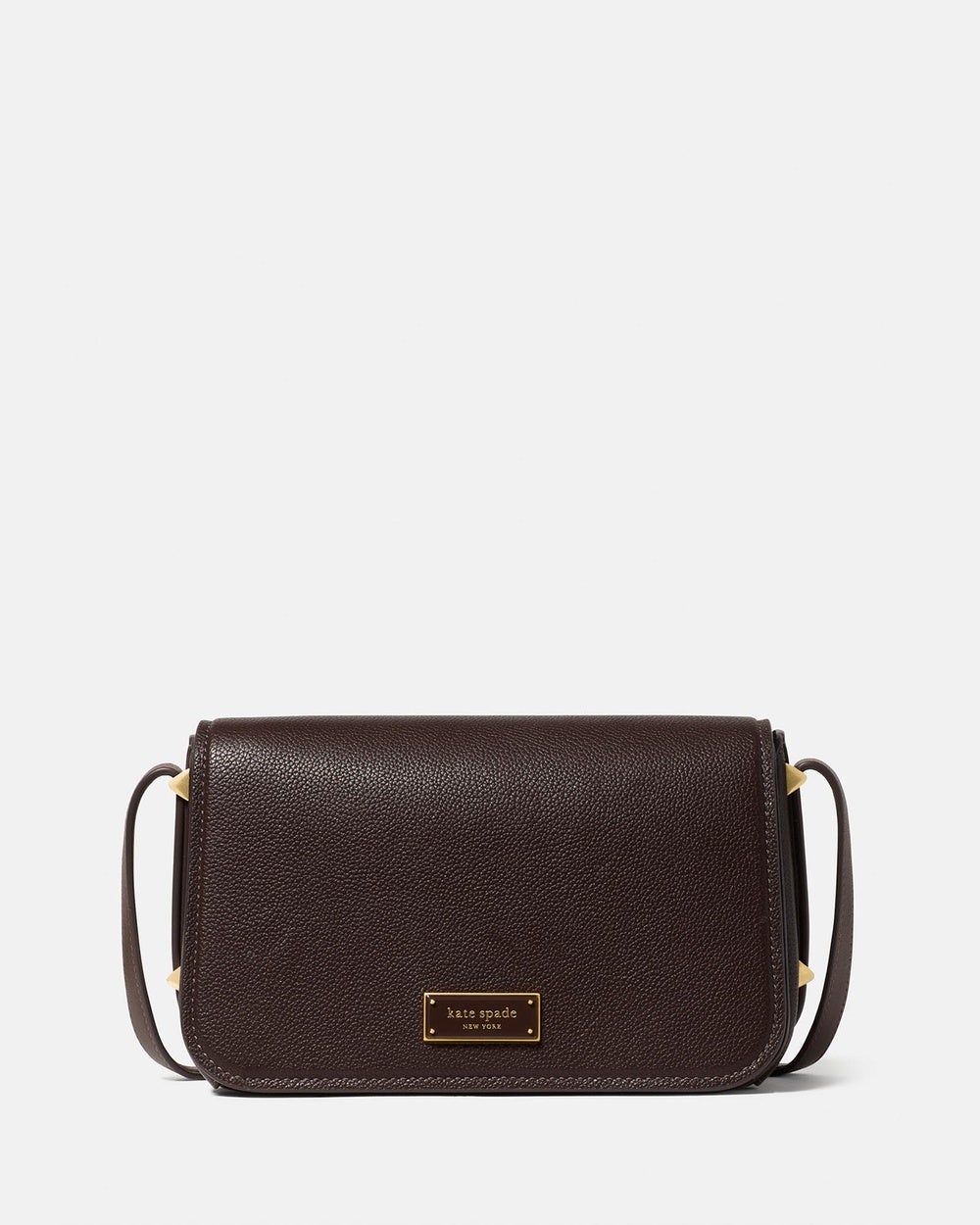 Kate Spade - Liv Pebbled Leather Crossbody Bag - Bags (Hot Fudge) Liv Pebbled Leather Crossbody Bag