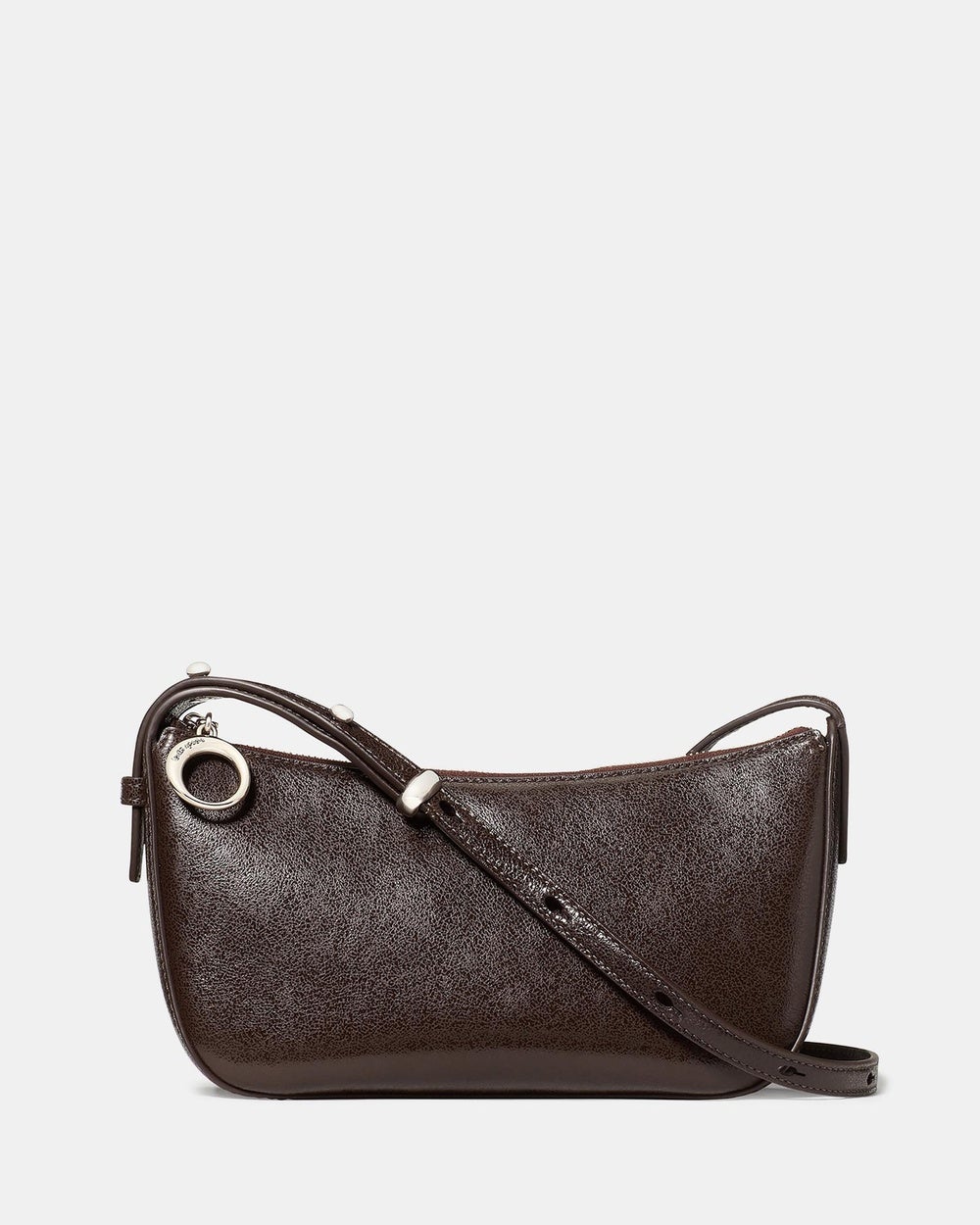Kate Spade - Halo Glazed Leather Crossbody Bag - Bags (Hot Fudge) Halo Glazed Leather Crossbody Bag