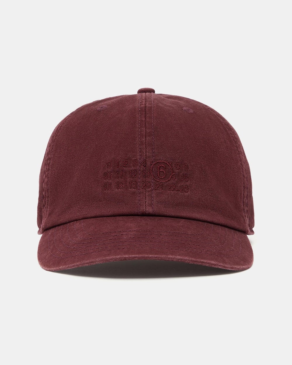 MM6 Maison Margiela - Baseball Cap - Headwear (Burgendy) Baseball Cap