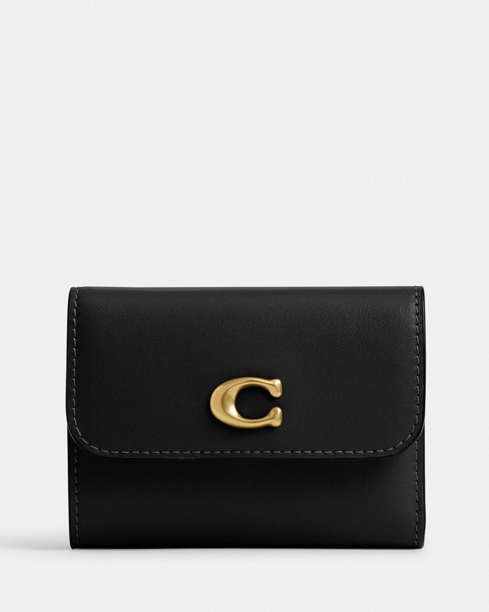 Coach - Refined Calf Leather Essential Card Holder Wallet - Wallets (Black) Refined Calf Leather Essential Card Holder Wallet