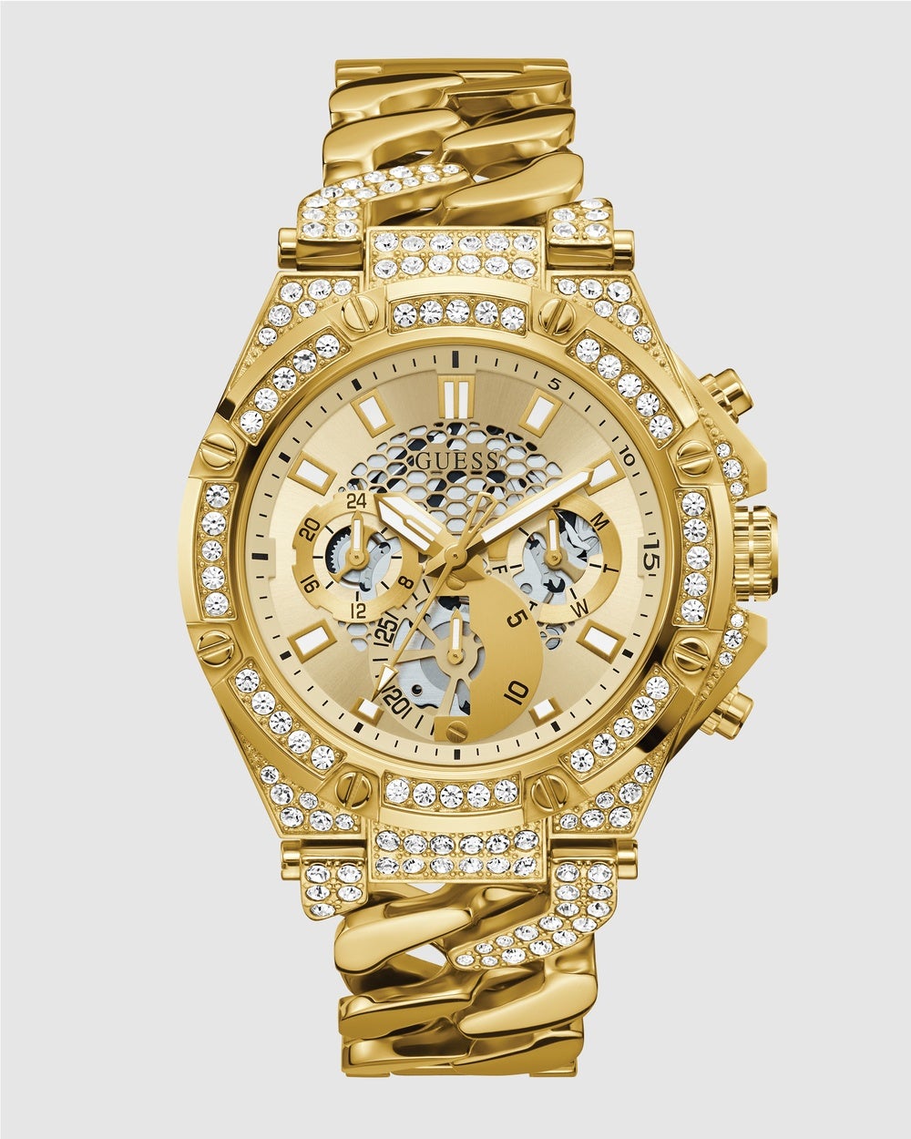 GUESS - Baron Gold Tone - Watches (Gold) Baron Gold Tone