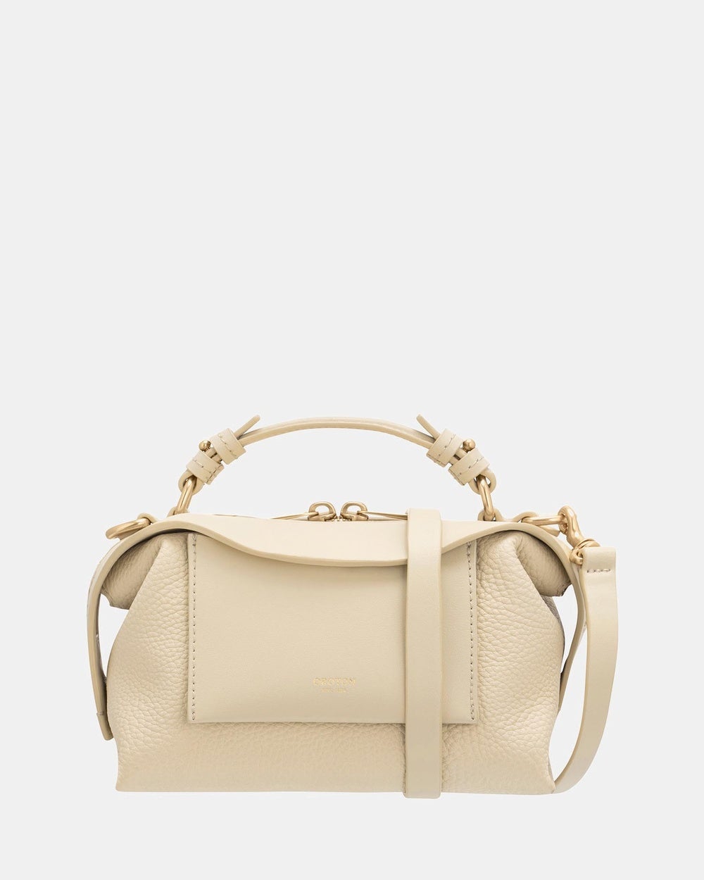 Oroton - Mica Mini Bowler Bag - Bags (Cashew) Mica Mini Bowler Bag
