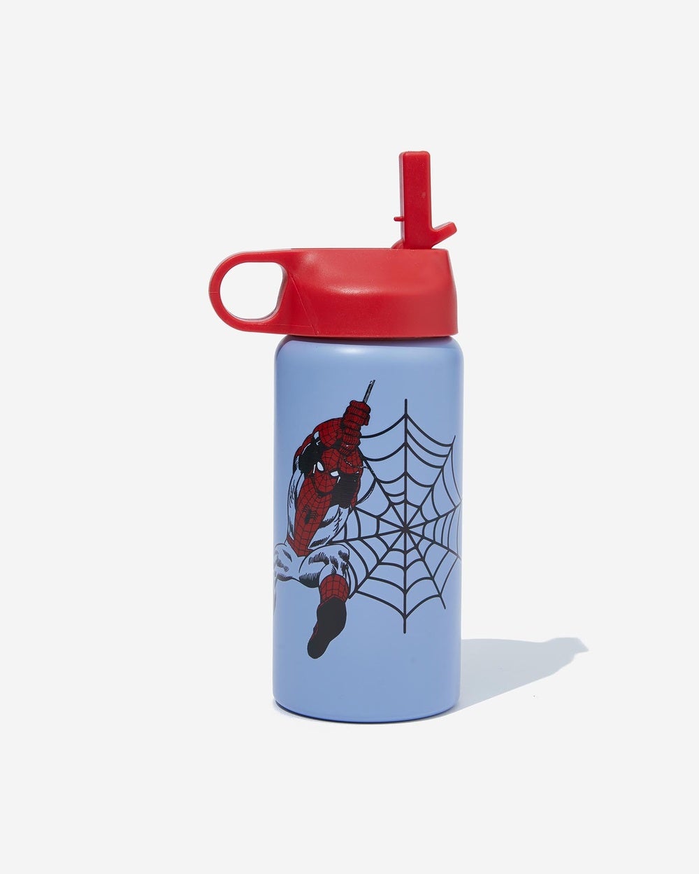 Cotton On Kids - Spiderman Kids Metal Drink Bottle - Drink Bottles (BLUE) Spiderman Kids Metal Drink Bottle