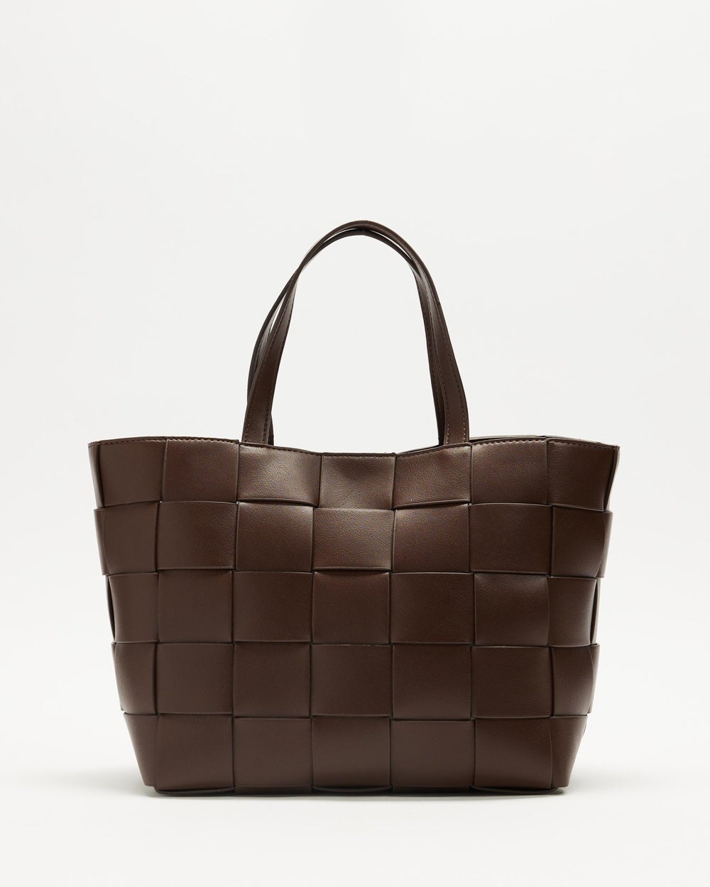 Tony Bianco - Bree Woven Tote Bag - Bags (Chocolate) Bree Woven Tote Bag