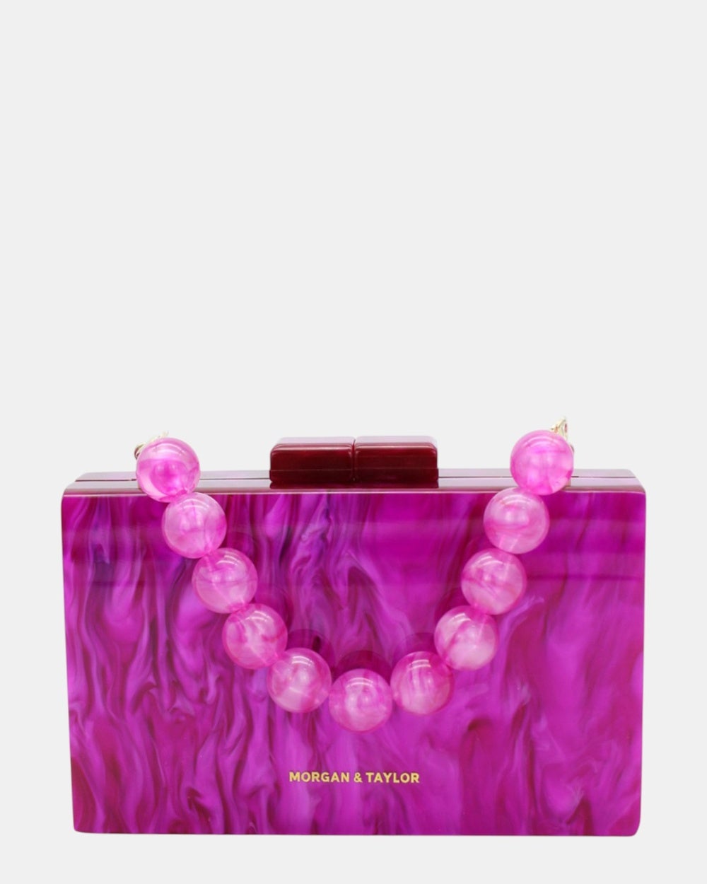 Morgan & Taylor - Arya Acrylic Clutch in Hot Pink - Clutches (Pink) Arya Acrylic Clutch in Hot Pink