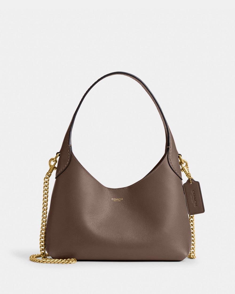 Coach - Brooklyn Shoulder Bag - Handbags (Dark Stone) Brooklyn Shoulder Bag