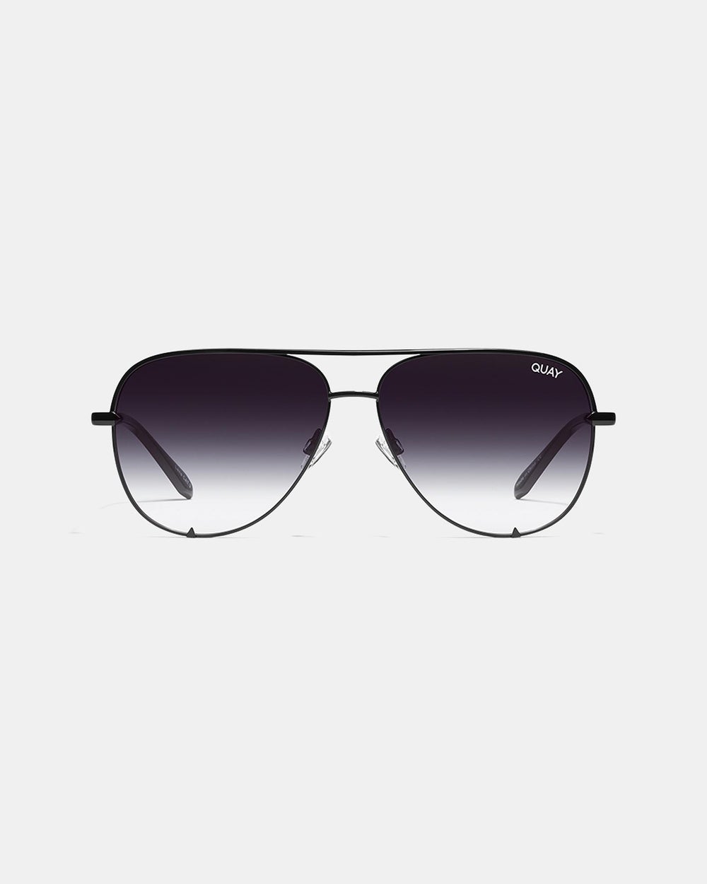 Quay Australia - High Key Black Sunglasses - Sunglasses (Black & Black Fade) High Key Black Sunglasses