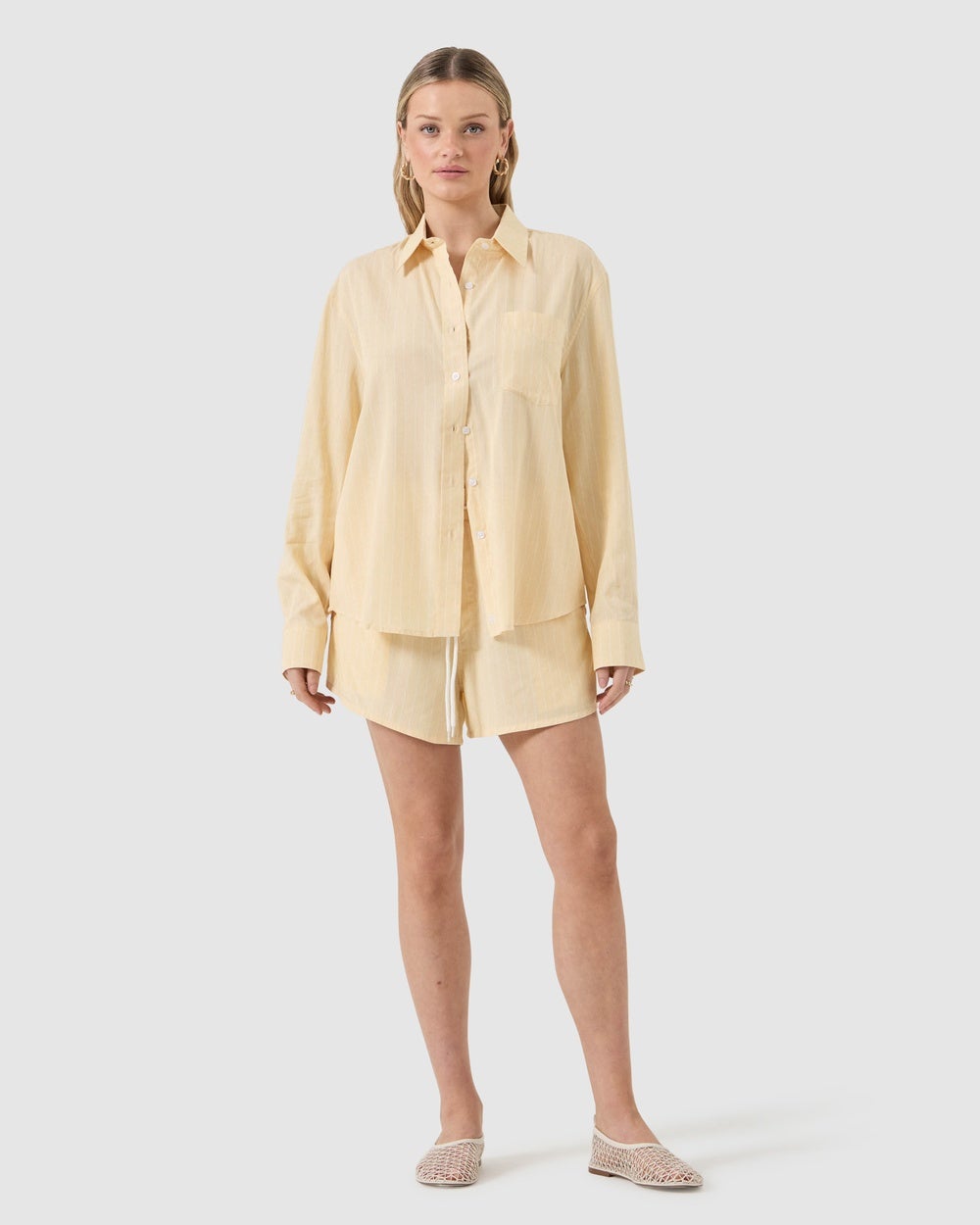 Rolla's - Lucia Stripe Short - Shorts (Buttercream) Lucia Stripe Short