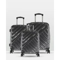 Cobb & Co - Bendigo Polycarbonate Luggage 3 Piece Set - Bags (GREY) Bendigo Polycarbonate Luggage 3 Piece Set