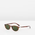 Persol - Persol Galleria PO3152S - Sunglasses (Havana & Green) Persol Galleria PO3152S