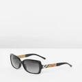 Burberry - Heritage Printed Check BE4160 - Sunglasses (Black & Grey Gradient) Heritage Printed Check BE4160