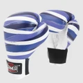 Red Corner Boxing - RCB Spar Boxing Gloves Stripes - Training Equipment (Blue) RCB Spar Boxing Gloves - Stripes