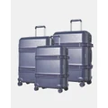 Cobb & Co - Sydney Polycarbonate Luggage 3 Piece Set - Bags (BLUE) Sydney Polycarbonate Luggage 3 Piece Set