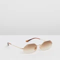 Ray-Ban - Octagon 1972 RB1972 - Square (Gold & Light Brown Gradient) Octagon 1972 RB1972
