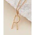 Amber Sceats - Grande Letter Necklace R - Jewellery (Gold) Grande Letter Necklace - R