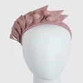 Max Alexander - Taupe Leather Flowers Headband - Fascinators (nude) Taupe Leather Flowers Headband