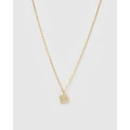Izoa - Pearl Letter D Necklace Gold - Jewellery (Gold) Pearl Letter D Necklace Gold