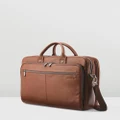 Samsonite - Sam Classic Leather Toploader - Bags (Cognac) Sam Classic Leather Toploader