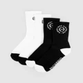 ONEBYONE - Classic Socks 2 Pack - Crew Socks (Black & White) Classic Socks 2-Pack