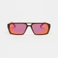 UNIT - Vault Polarised Sunglasses - Square (Matte Black & Orange) Vault Polarised Sunglasses