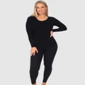 B Free Intimate Apparel - Seamless Thermals Set - All base Layers (Black) Seamless Thermals Set