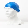 Speedo - Plain Moulded Silicone Cap - Swim Caps (Neon Blue) Plain Moulded Silicone Cap