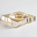 Greg Natale - Carter Acrylic Bowl Brushed Gold Small - Home (Brushed Gold) Carter Acrylic Bowl Brushed Gold Small