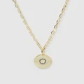 Izoa - Aria Embellished Eye Necklace - Jewellery (Gold) Aria Embellished Eye Necklace