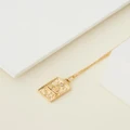 Carly Paiker - Libra Star Sign Zodiac Tag Necklace - Jewellery (Gold) Libra Star Sign Zodiac Tag Necklace