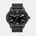 Nixon - Patrol Leather Watch - Watches (Black & Silver) Patrol Leather Watch