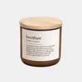 The Commonfolk Collective - Dictionary Meaning Candle Brother - Bathroom (White) Dictionary Meaning Candle - Brother