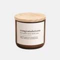 The Commonfolk Collective - Dictionary Meaning Candle Congratulations - Bathroom (White) Dictionary Meaning Candle - Congratulations