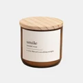 The Commonfolk Collective - Dictionary Meaning Candle Smile - Bathroom (White) Dictionary Meaning Candle - Smile