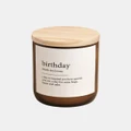 The Commonfolk Collective - Dictionary Meaning Candle Birthday - Bathroom (White) Dictionary Meaning Candle - Birthday
