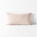 Aura Home - Vintage Linen Fringe Rectangle Cushion - Home (Pink) Vintage Linen Fringe Rectangle Cushion