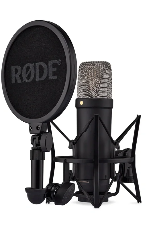 Rode NT1 5th Gen Digital Condenser Microphone with XLR Output, USB & DSP (Black)