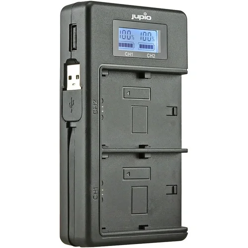 Jupio USB Dedicated Duo Charger with LCD for Canon LP-E17 Batteries